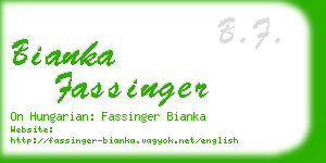 bianka fassinger business card